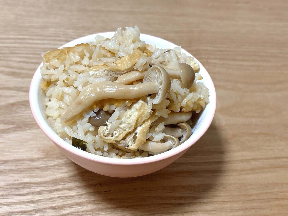 永谷園公式「きのこの炊き込みご飯」のレシピ
