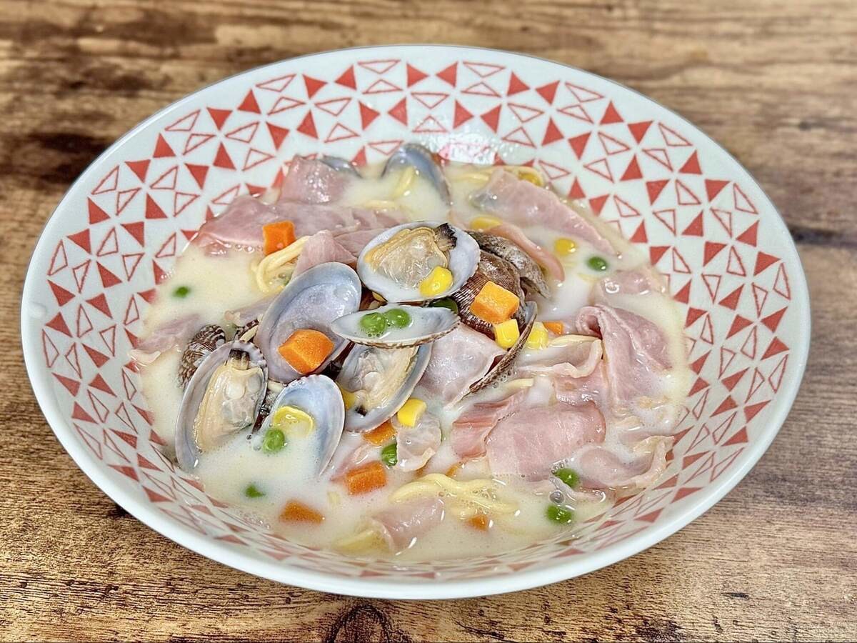 松村康史さん「クラムチャウダー風ラーメン」のレシピ