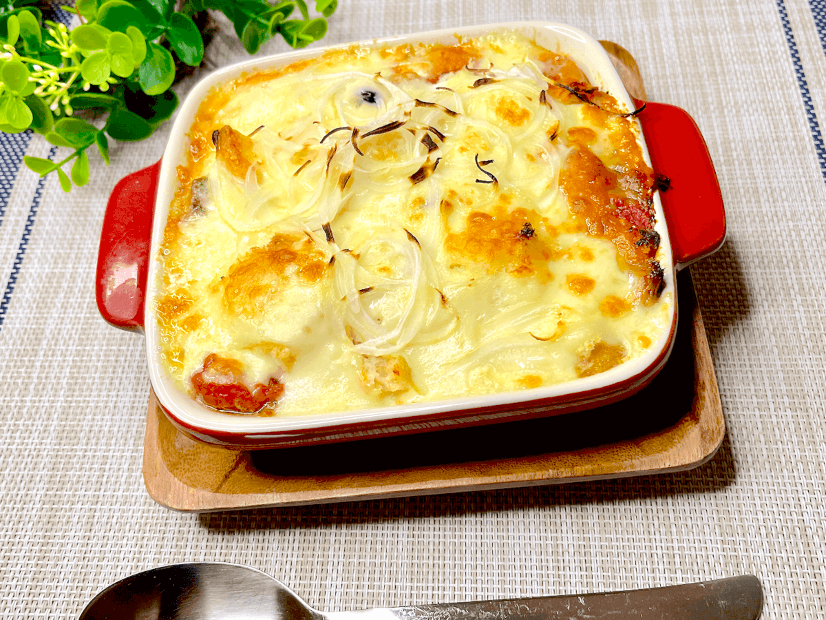 和田明日香さん「缶詰パングラタン」のレシピ