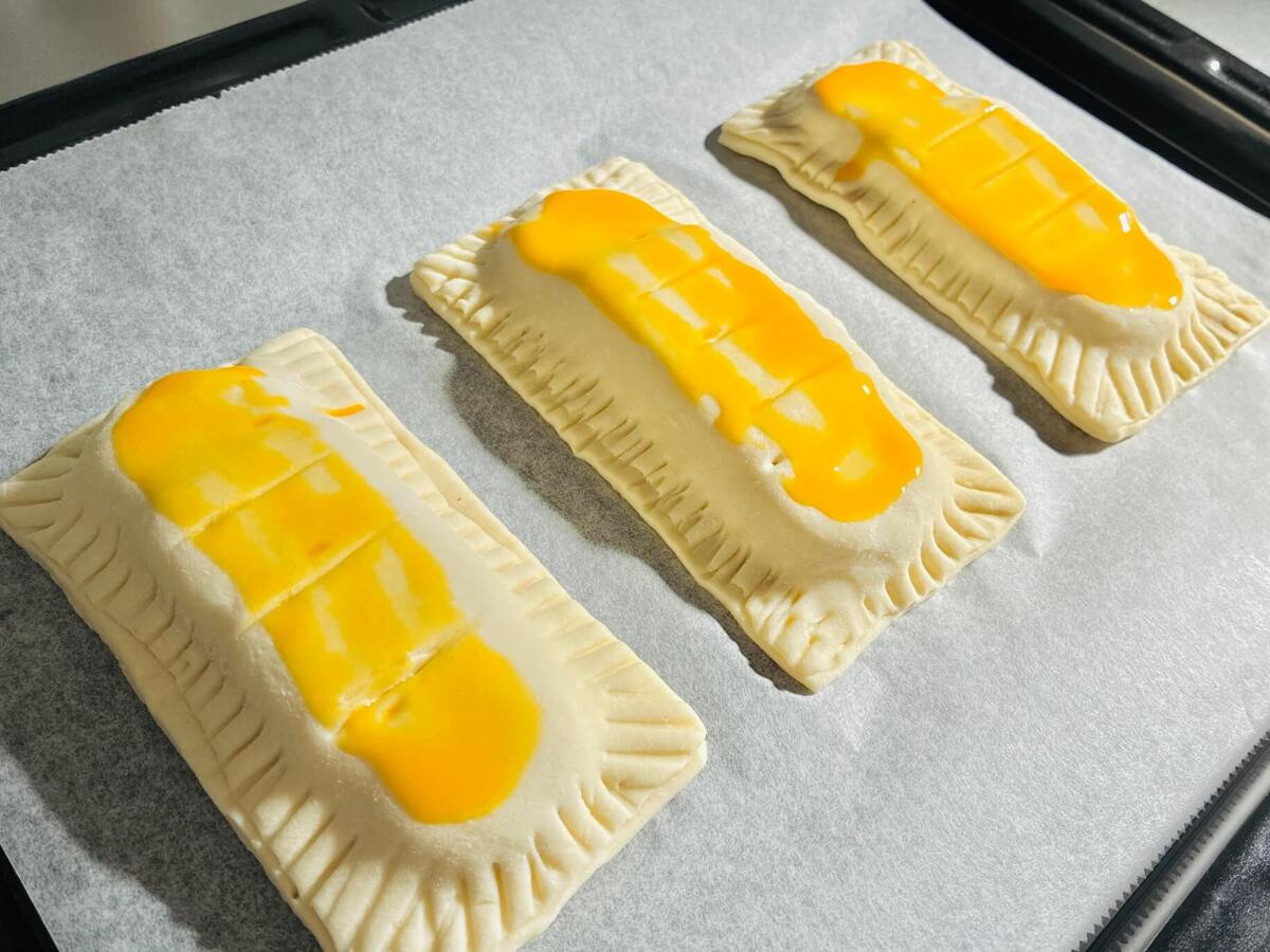 目黒蓮さん「チョコバナナ餅パイ」