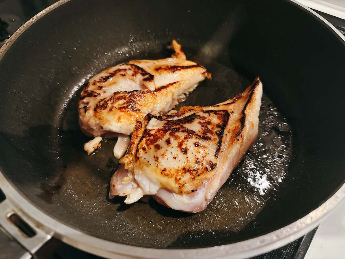 鶏むねしっとり焼き ねぎ塩レモンソース
