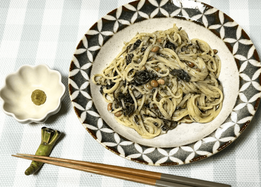 夏見奈央子さん「納豆と海苔のパスタ」