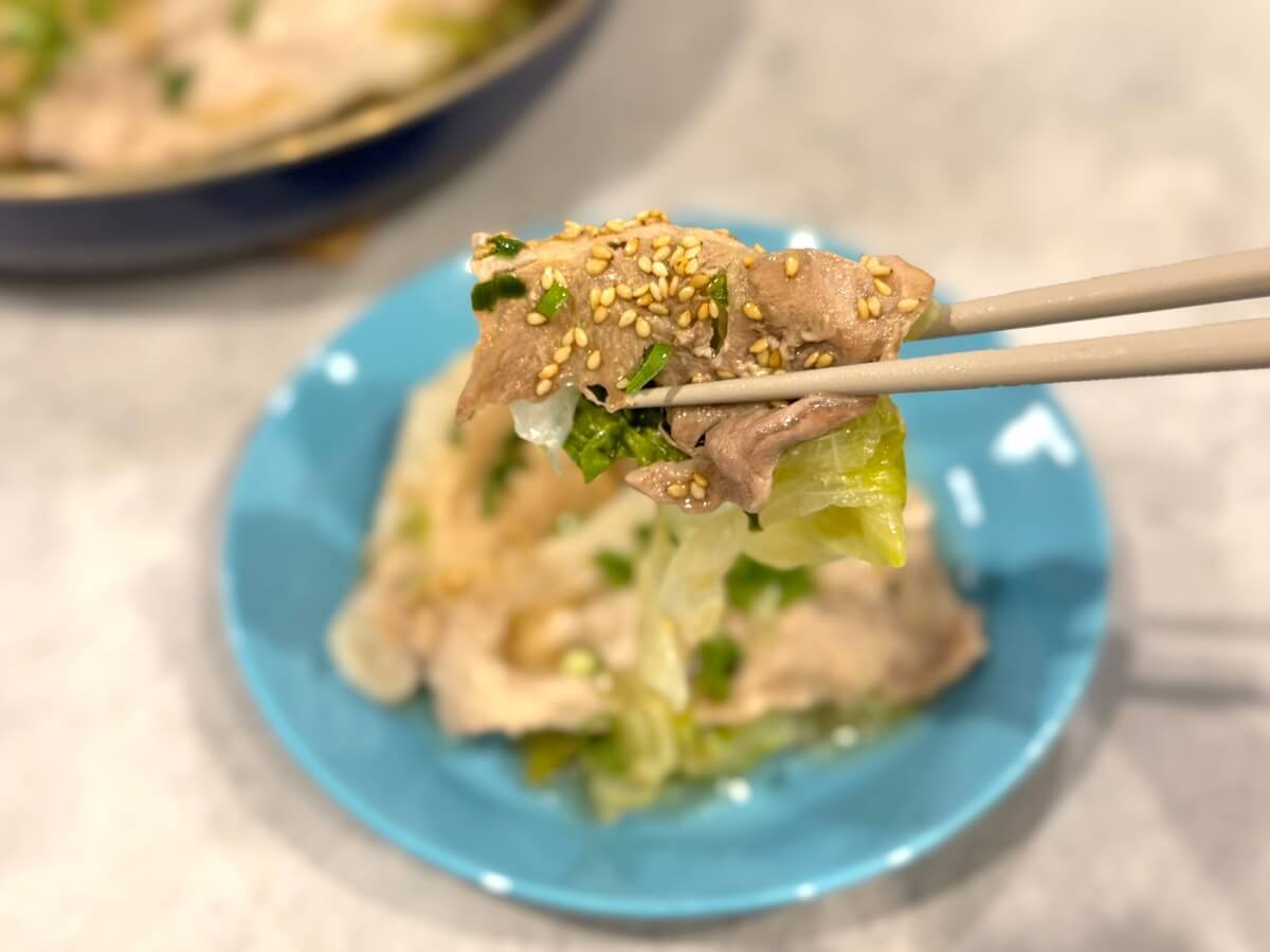 豚レタス蒸し