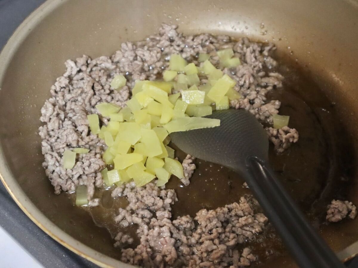 肉そぼろの卵焼き