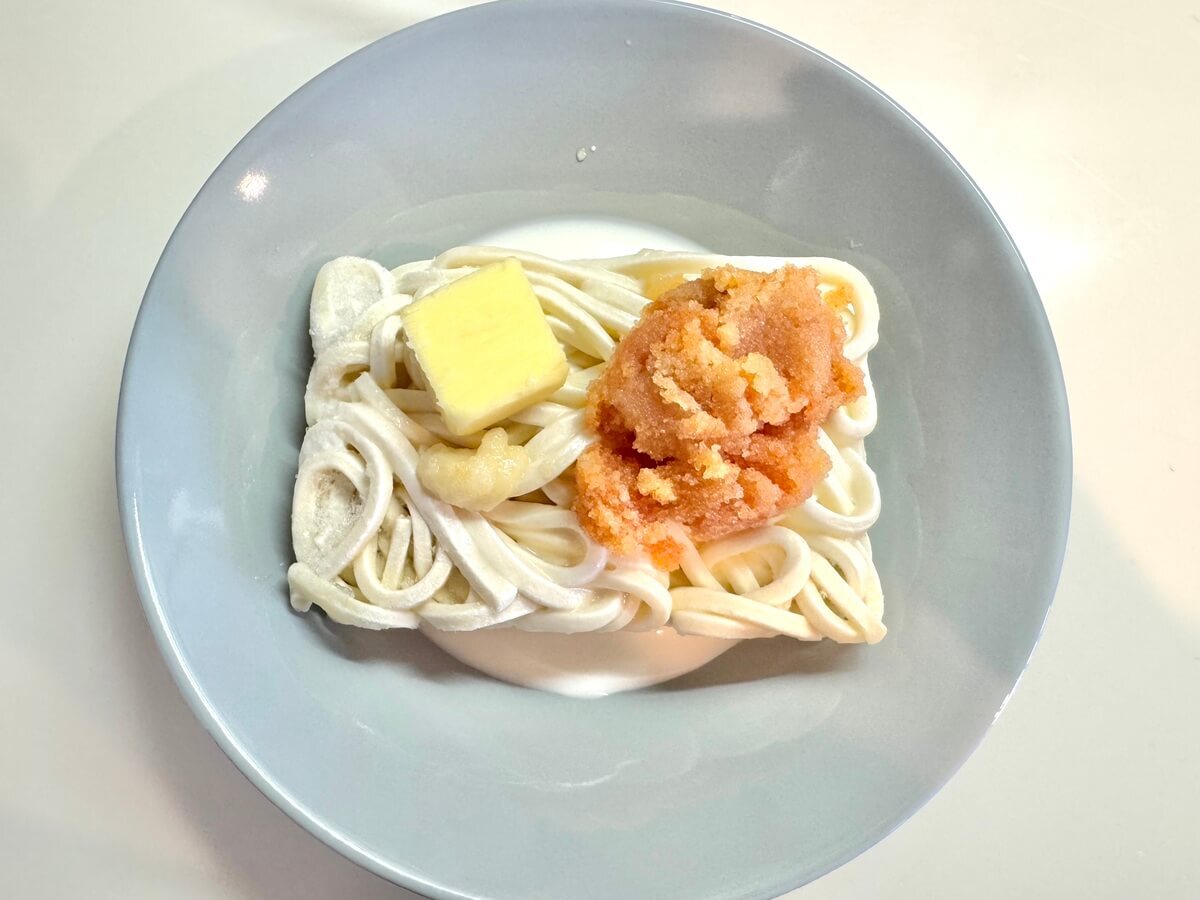 冷凍子ママさん「明太バターうどん」