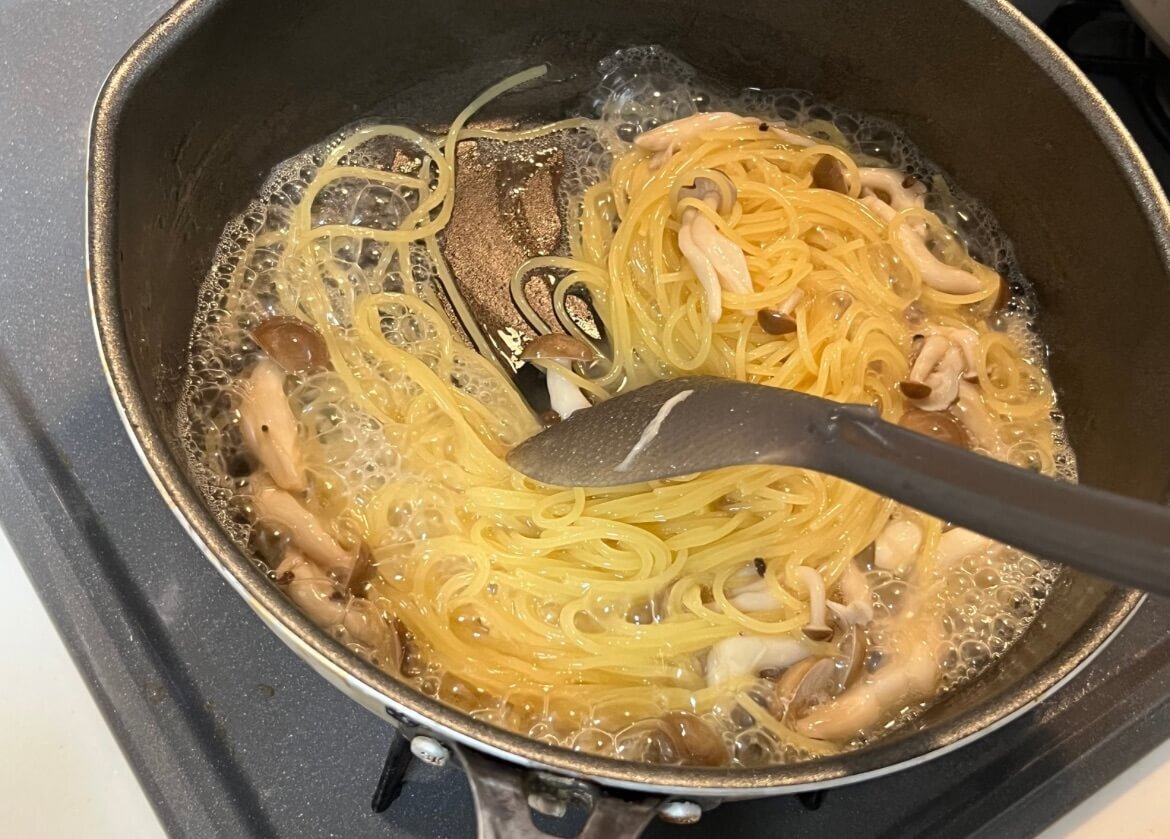 ワンパンでできる無限納豆パスタ