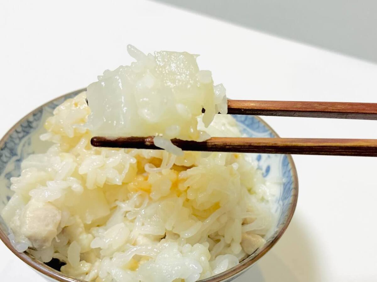 亜希さん「2.5倍にかさまし炊き込みごはん」