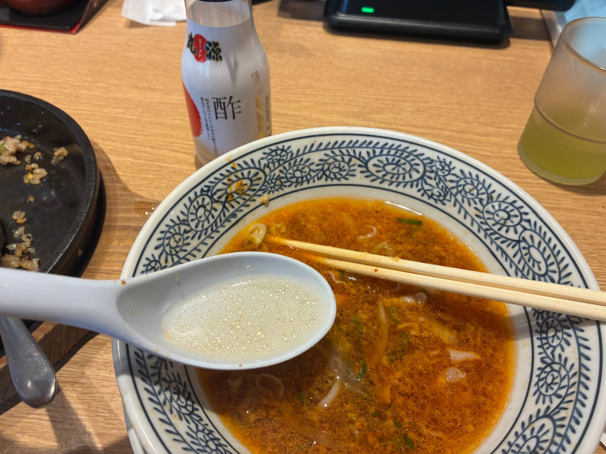 丸源ラーメン「肉そば×鉄板玉子チャーハン」実食
