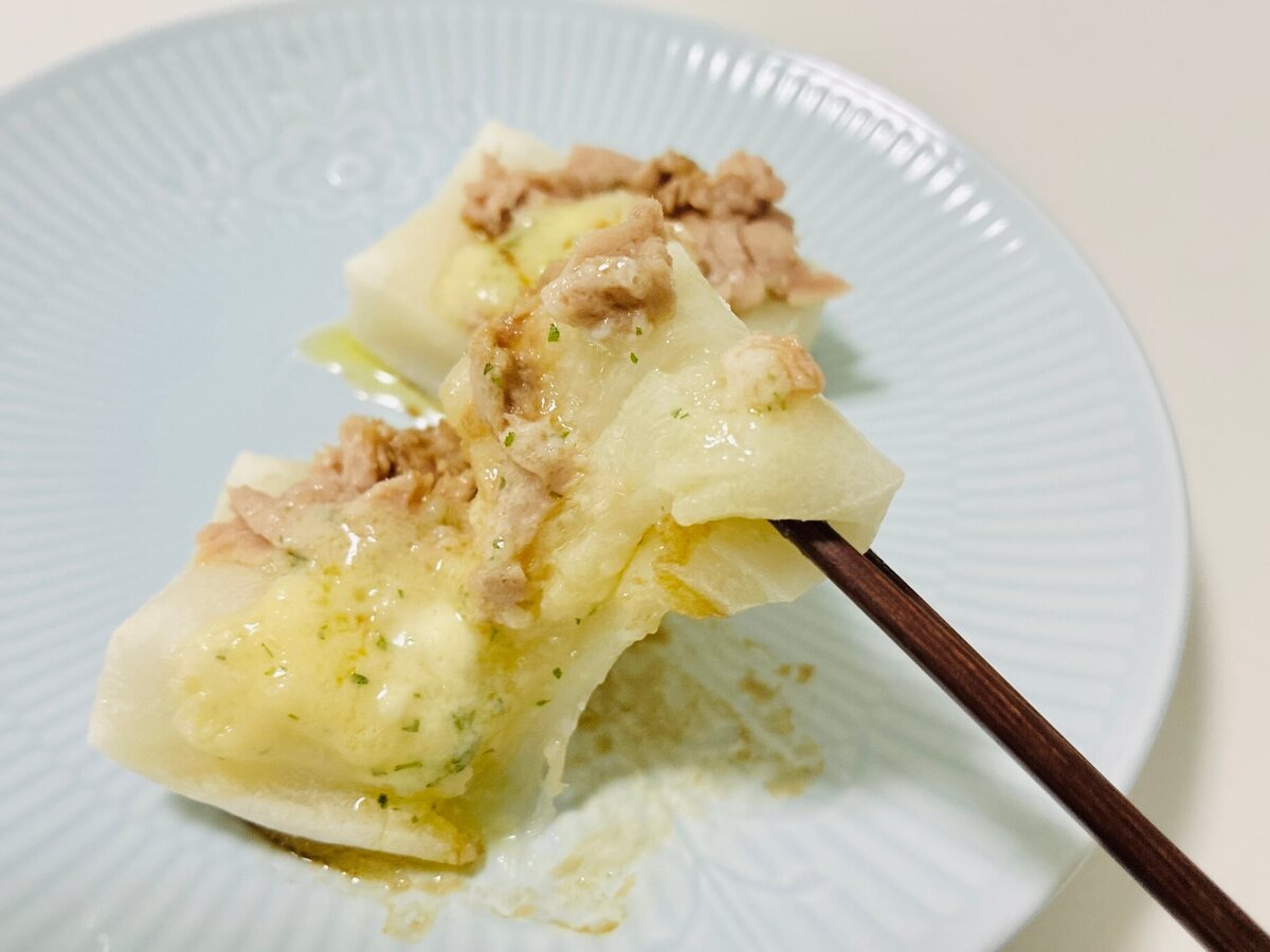 シーチキンのガーリックバターもち