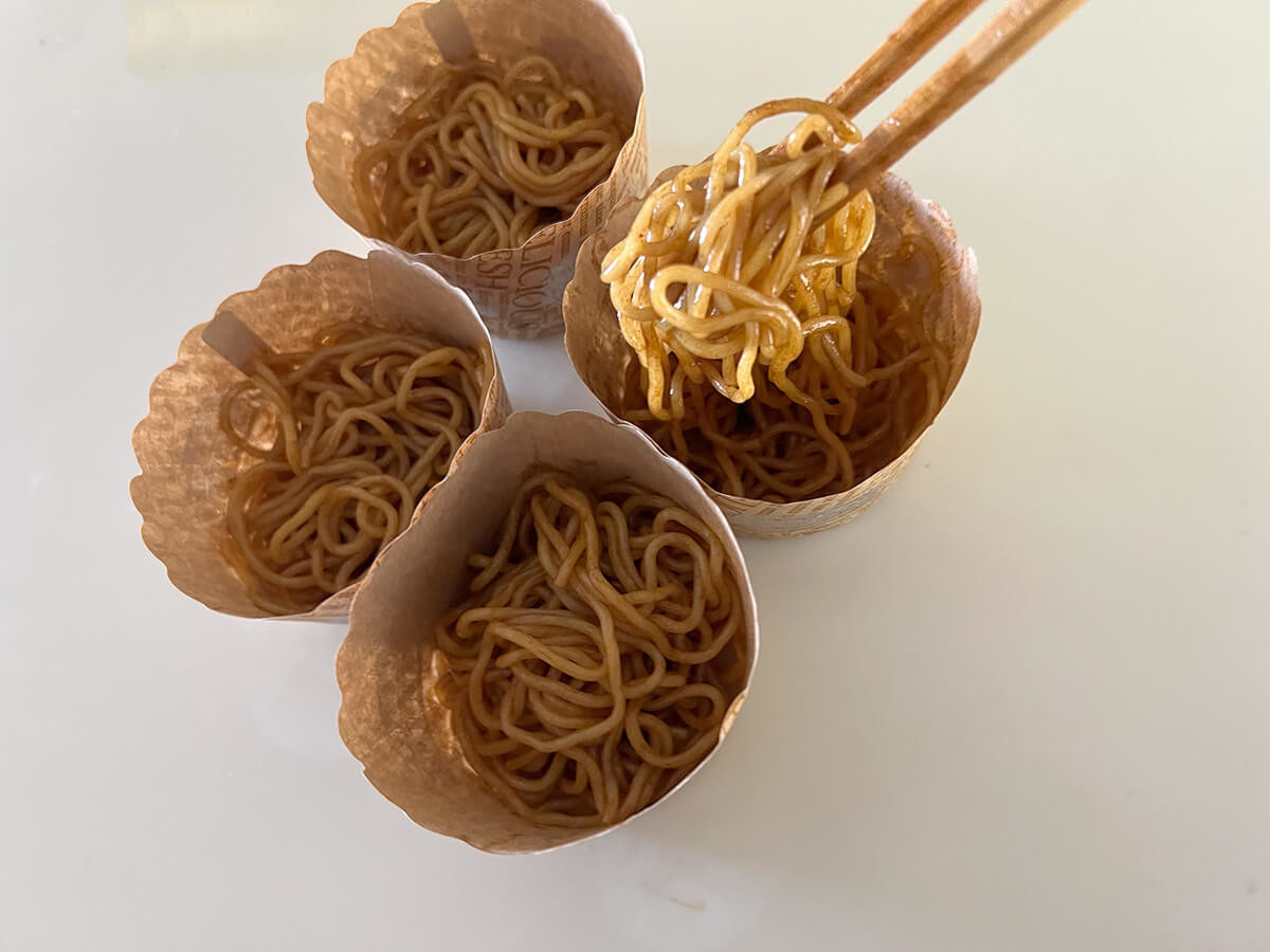 アスパラと焼そばのキッシュ風