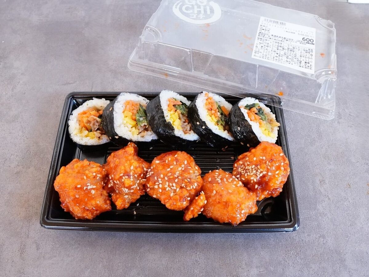 韓国惣菜最強コラボ「キンパ×ヤンニョムチキン」