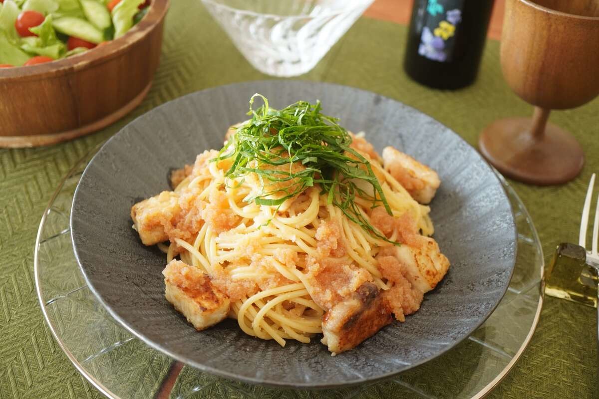 メカジキ入り明太子パスタ
