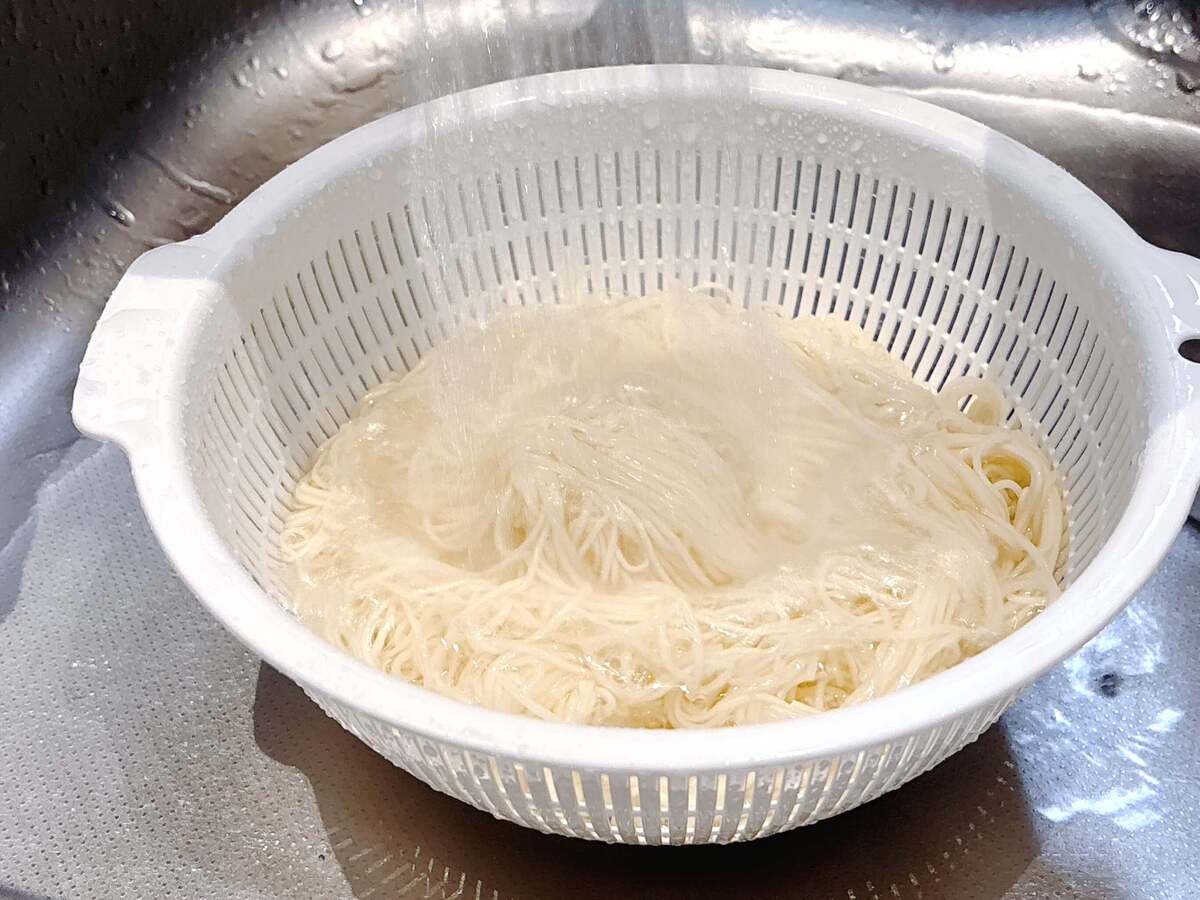電子レンジ「茹でないそうめん」
