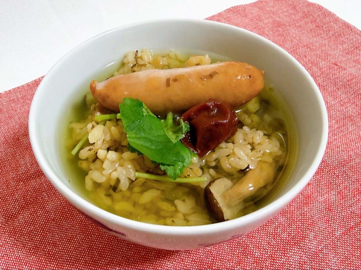 塩昆布で！シャウとしめじの炊き込みご飯
