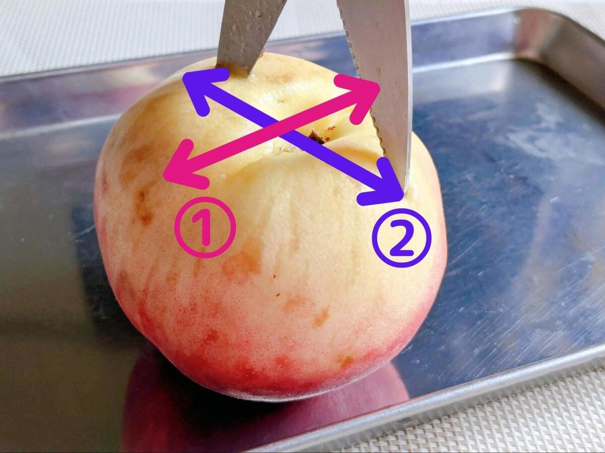 JA全農・広報部「桃の種の取り方」