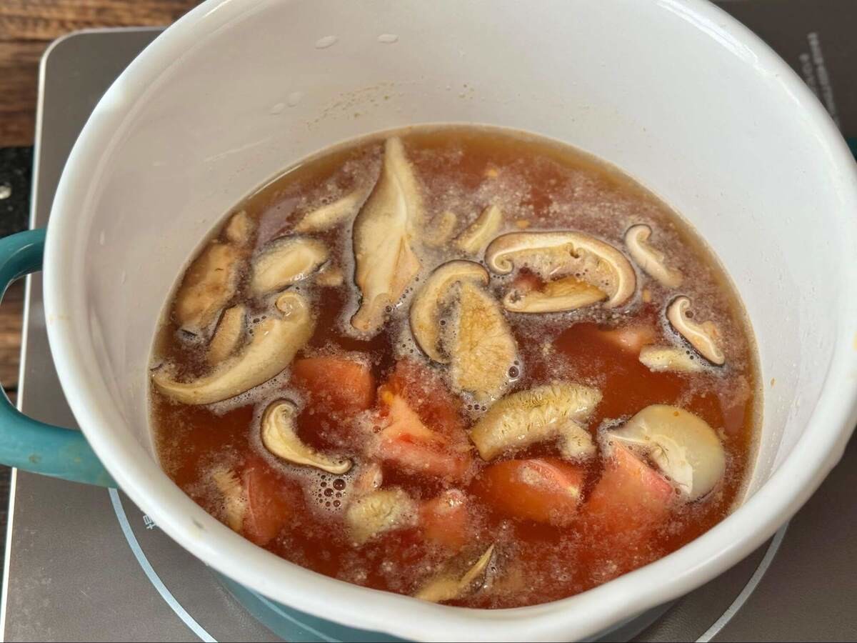 けんまさきっちんさん「たった2分でできる！本格中華スープ！酸辣湯！」のレシピ