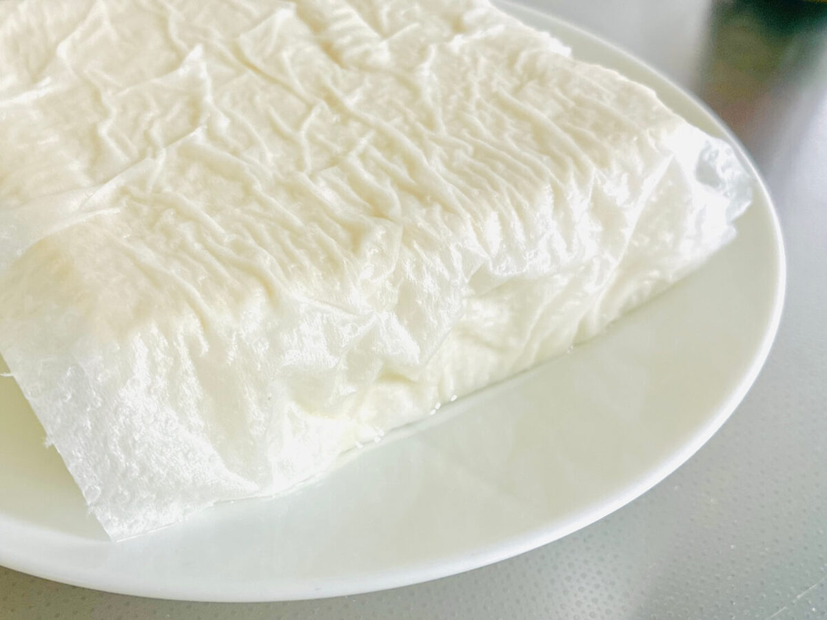 木綿豆腐のペペロンチーノ