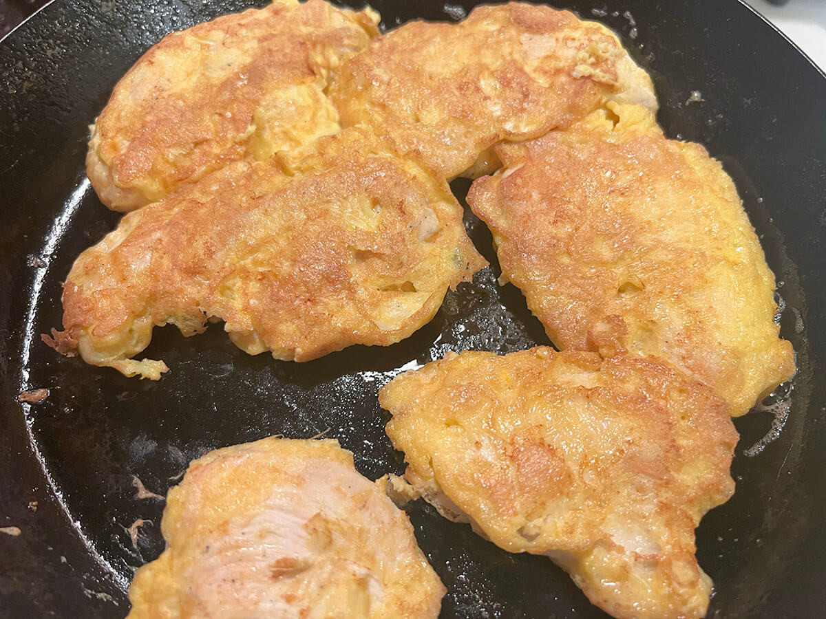 和田明日香さん「鶏むね肉のピカタ」
