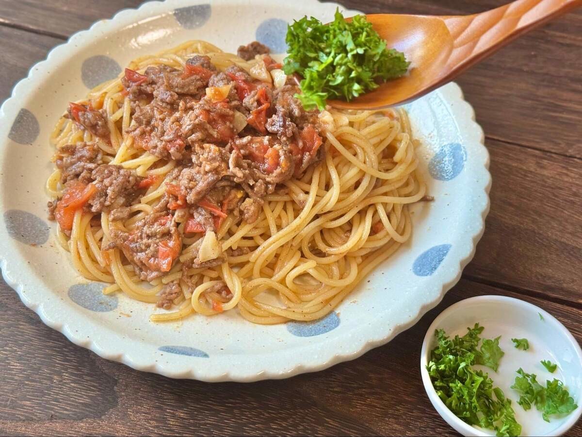 土井善晴さん「フレッシュトマトのミートスパゲッティ」