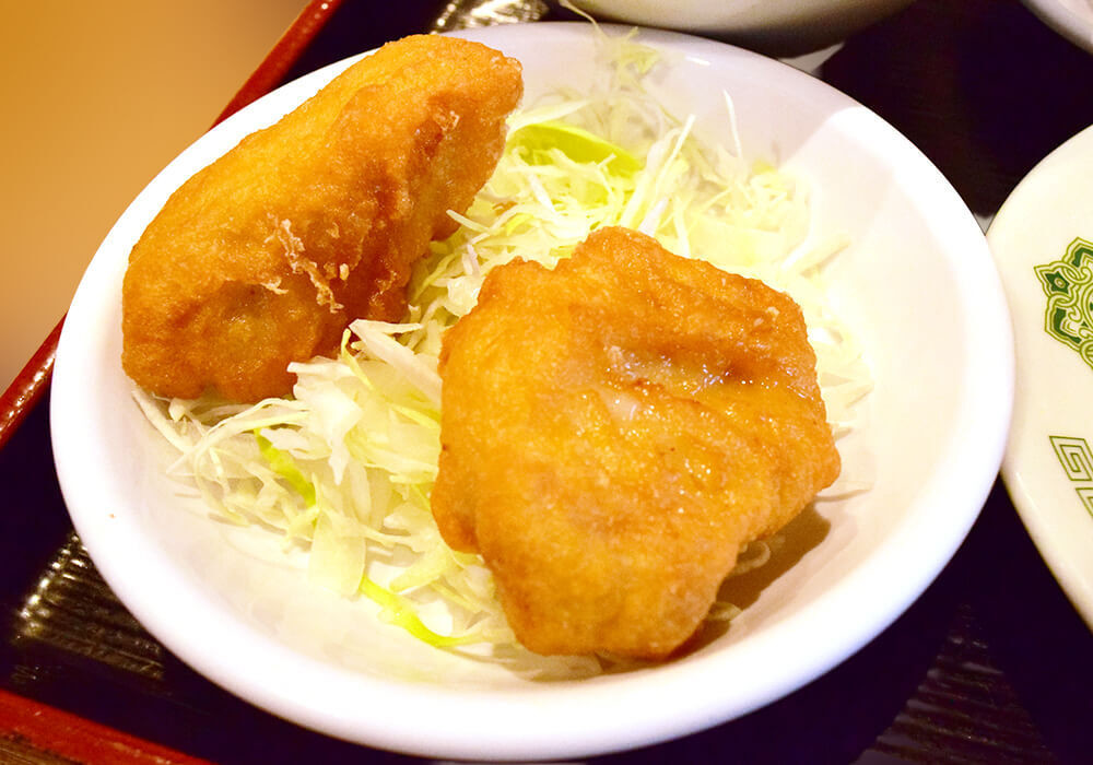 日高屋「W餃子定食（唐揚げ2個）」
