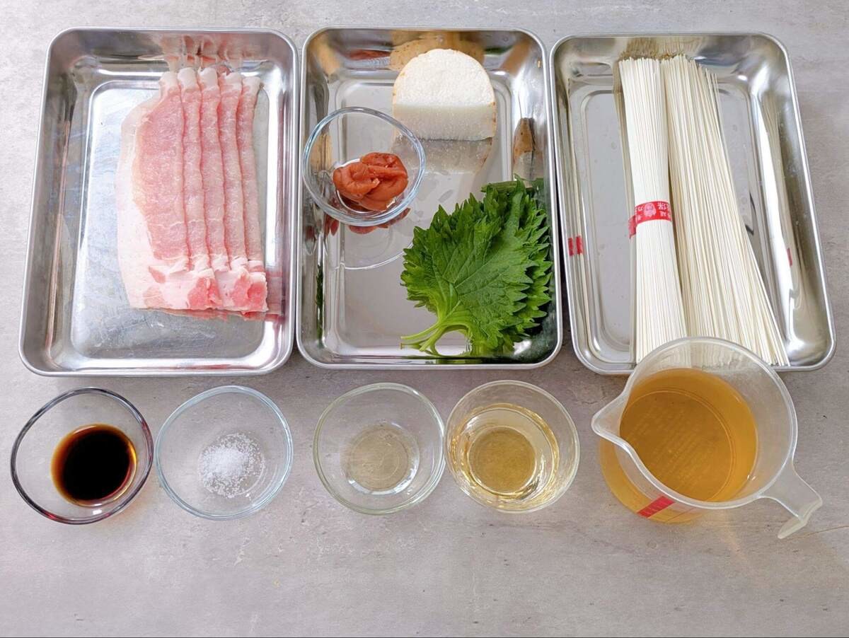豚しゃぶのとろろ酢そうめん