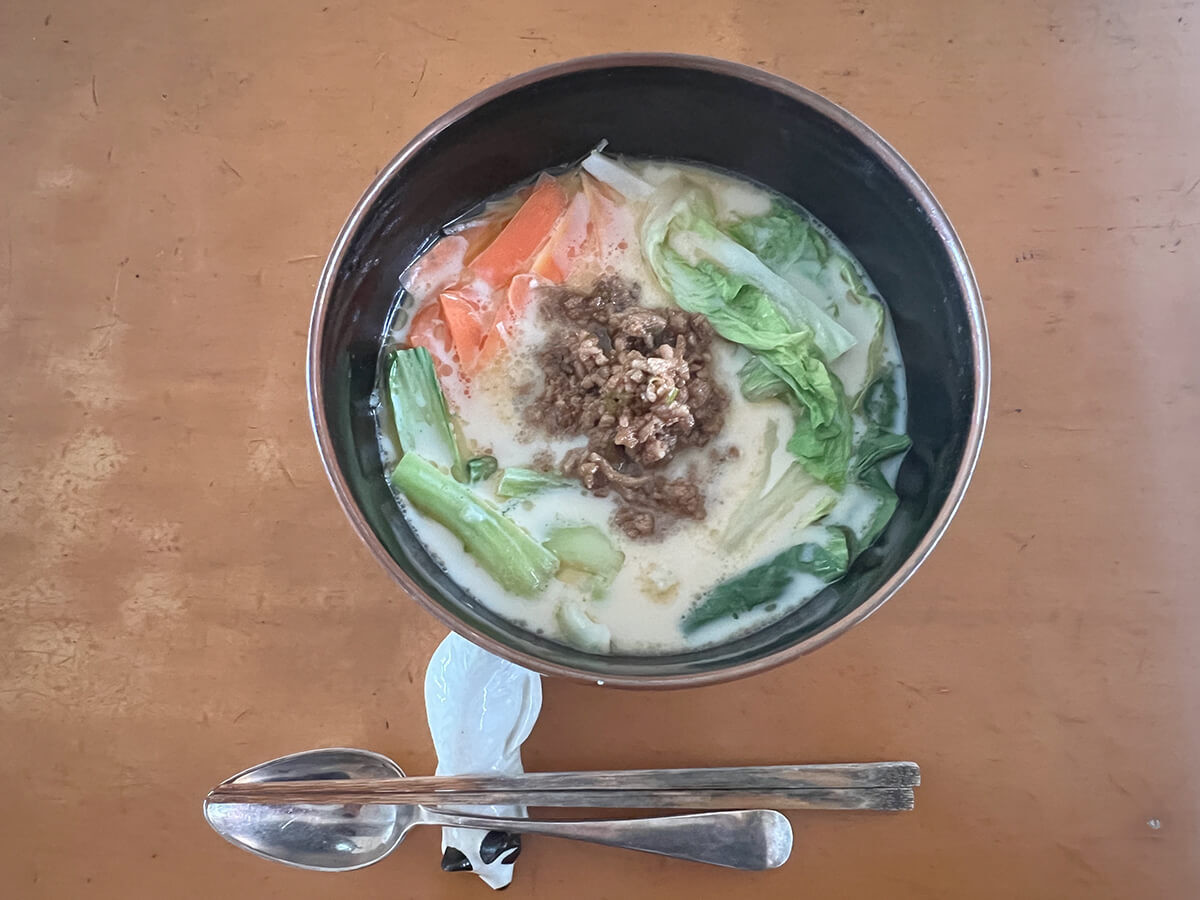 ZIP!で紹介「豆乳春雨担々麺」