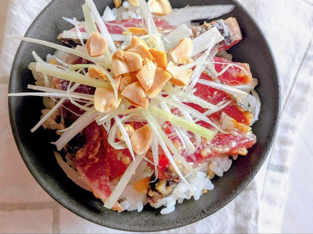 三宅隆二さん「かつおのたたき丼」のレシピ
