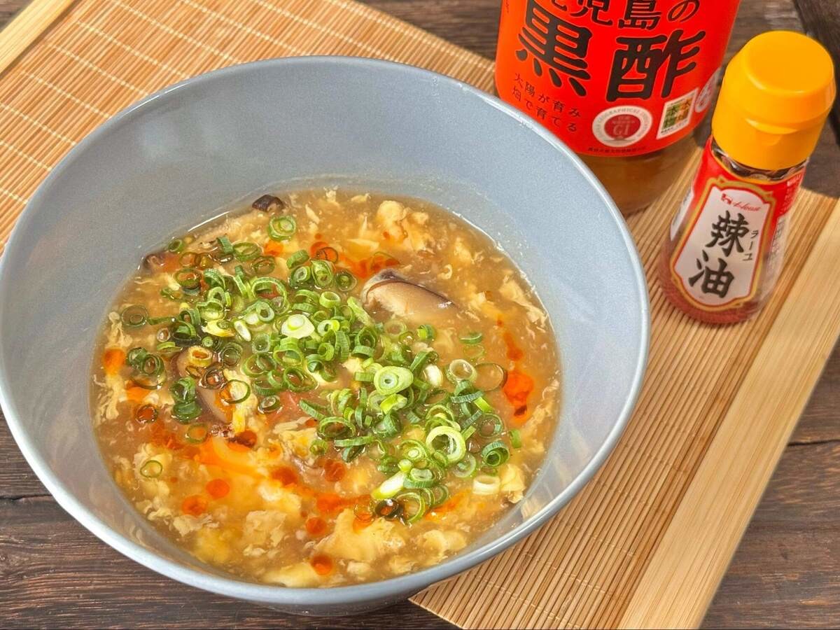 けんまさきっちんさん「たった2分でできる！本格中華スープ！酸辣湯！」のレシピ