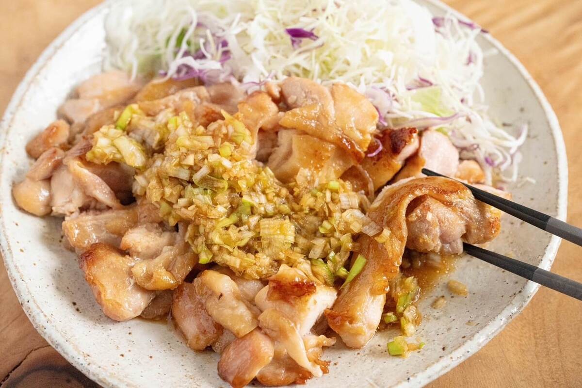 炭火焼チキンの葱ソース
