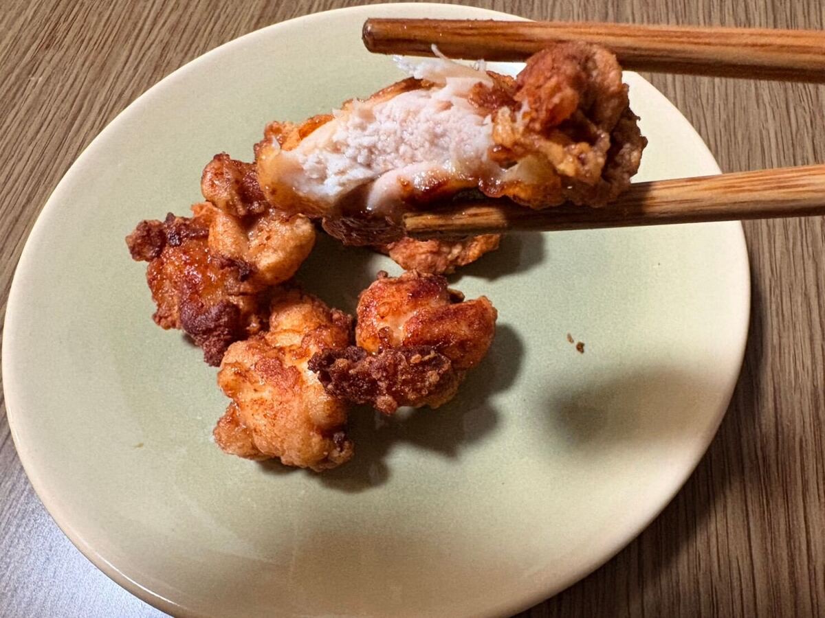 からあげの下味にうどんスープ