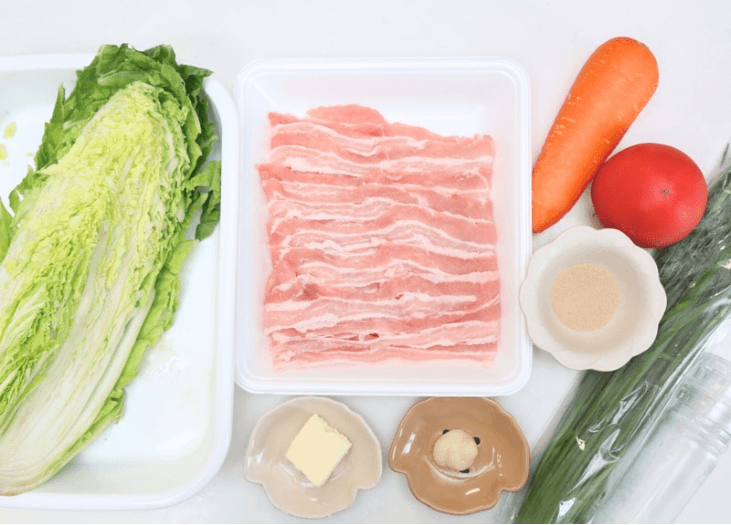 「うま塩バターロール白菜鍋」