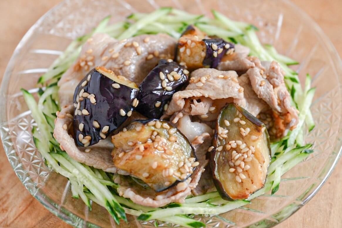 トロトロなすと豚肉の冷しゃぶサラダ
