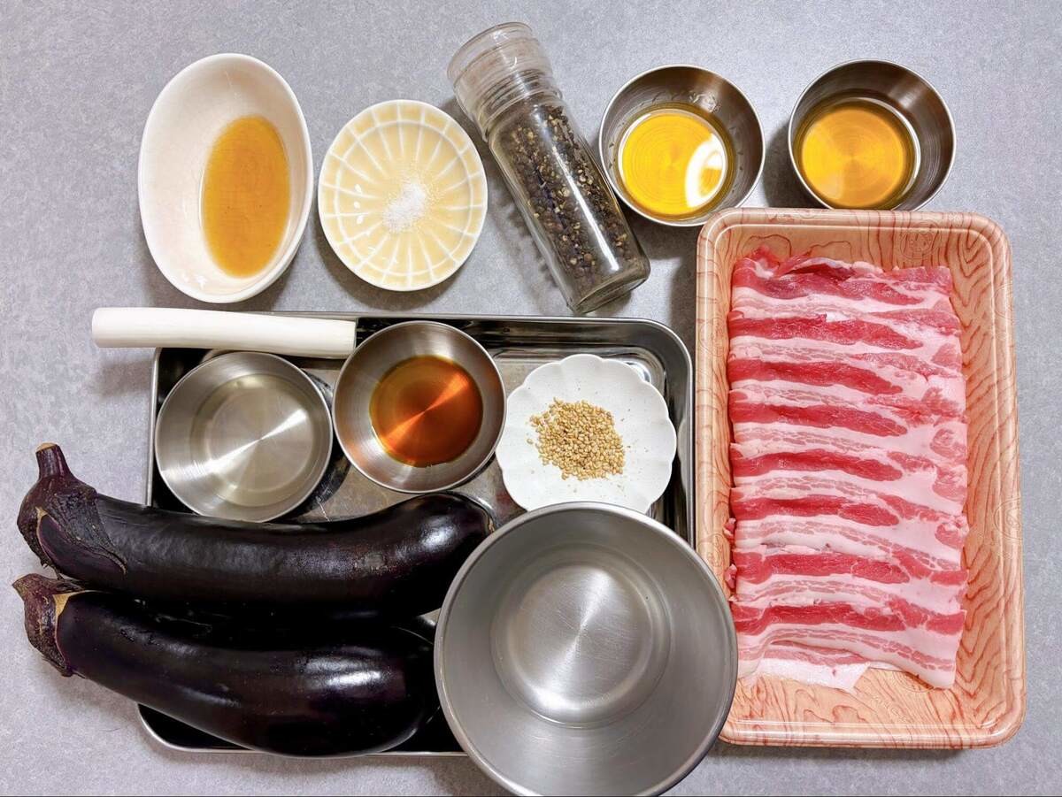 とろなす肉巻きのねぎだし蒸し