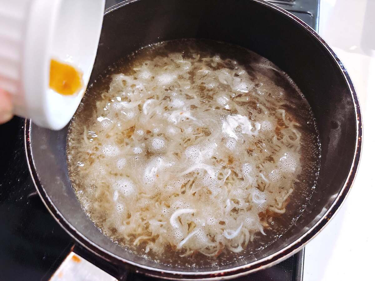 平野レミさん「ちりめんスープ」の作り方