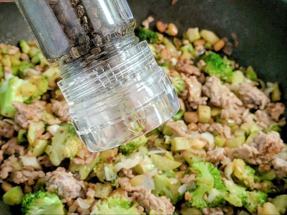 ブロッコリーの納豆肉そぼろ