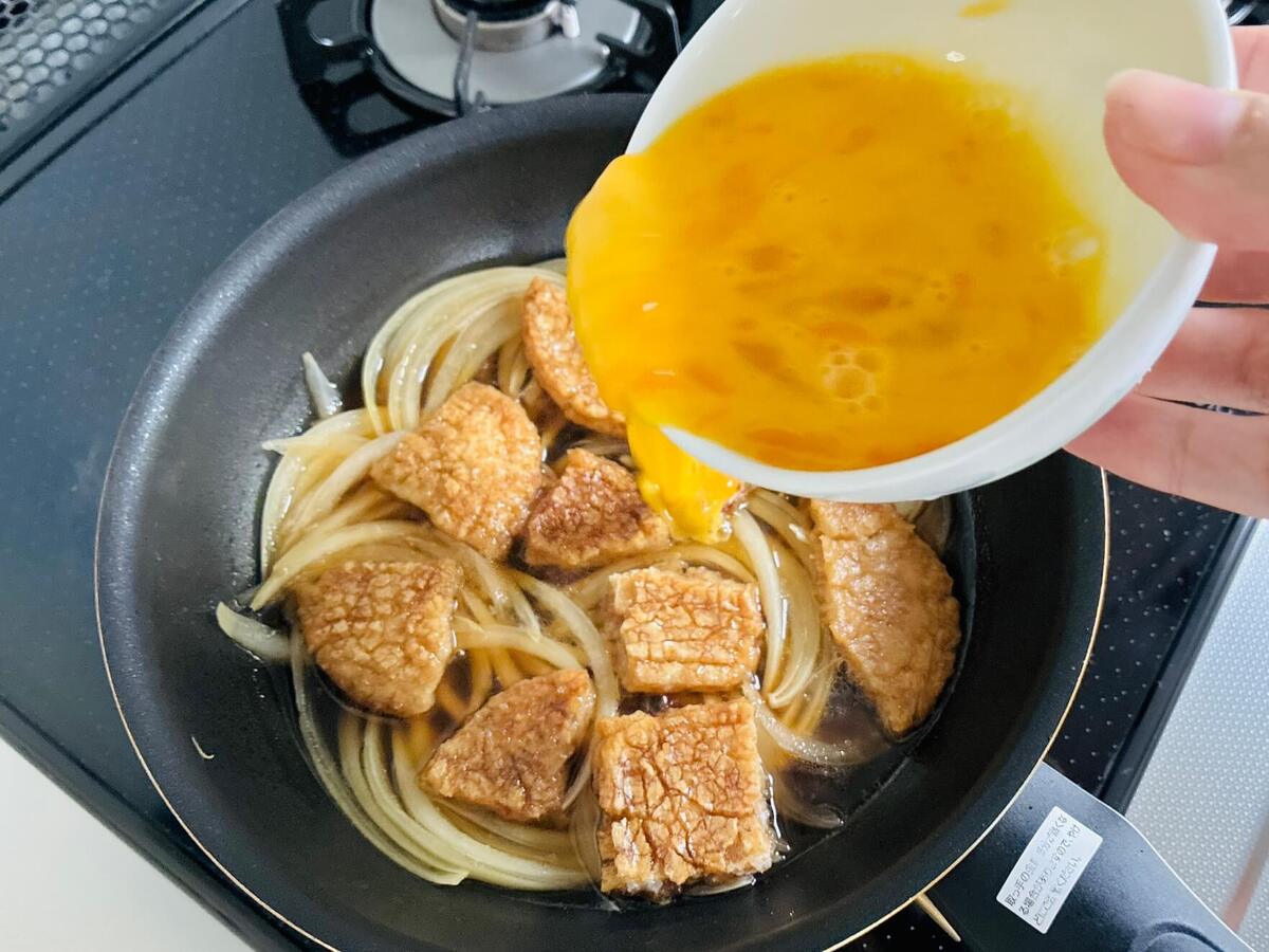 天乃屋 公式「歌舞伎揚の卵とじ」のレシピ