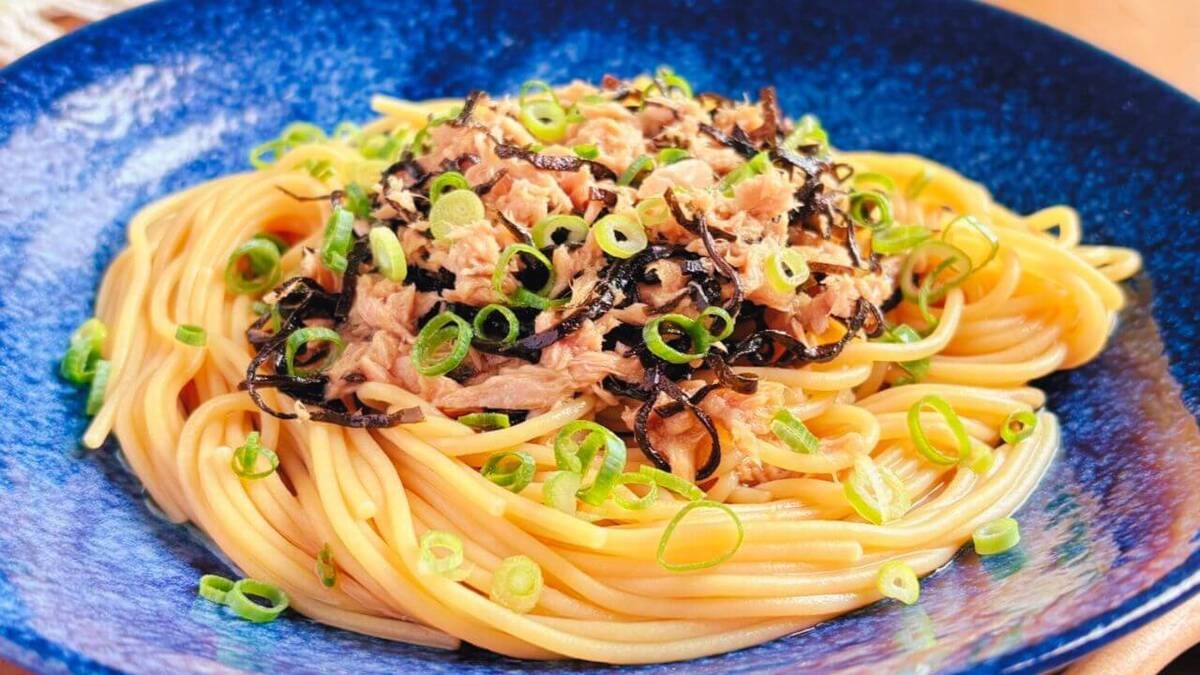 ツナ塩昆布パスタ