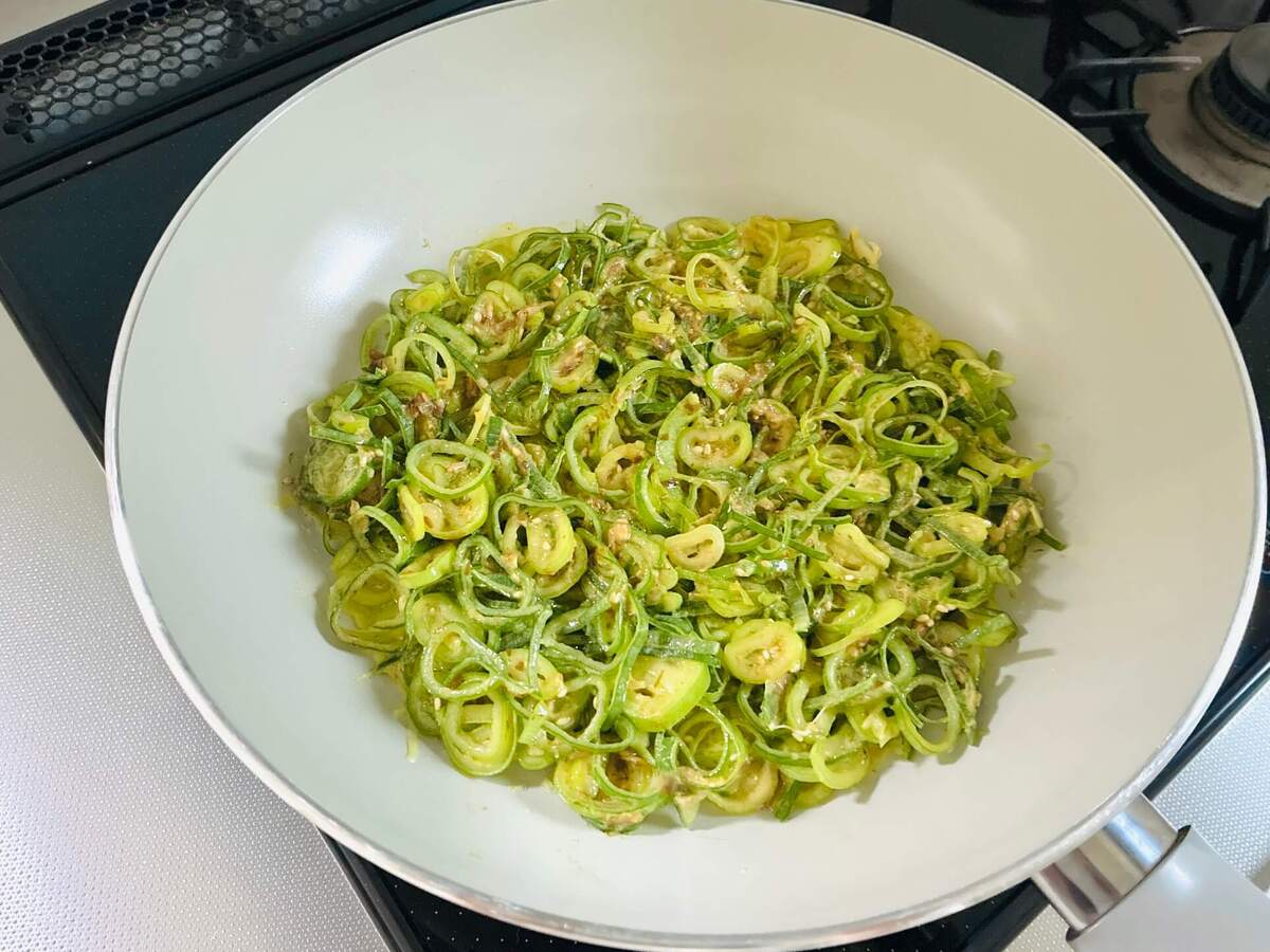 ねぎの青い部分のチヂミ風