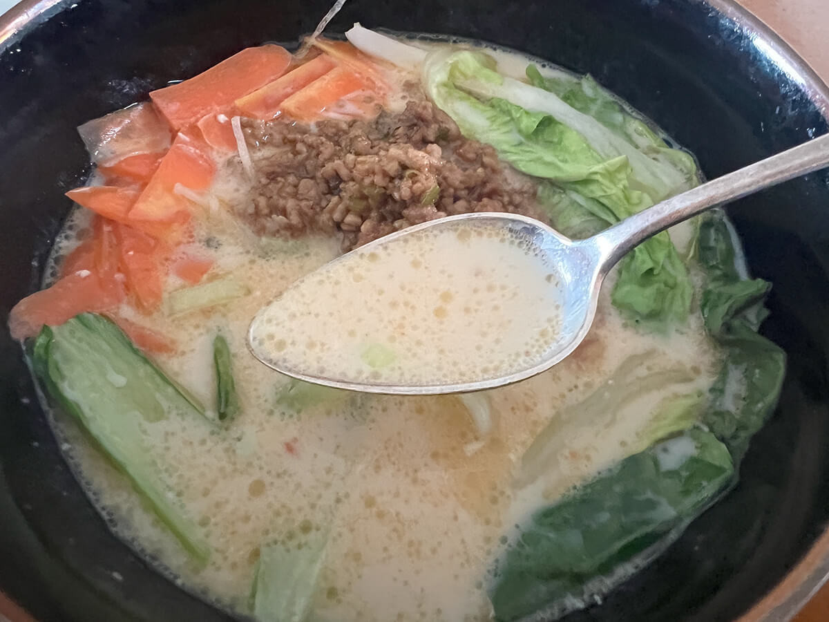 ZIP!で紹介「豆乳春雨担々麺」