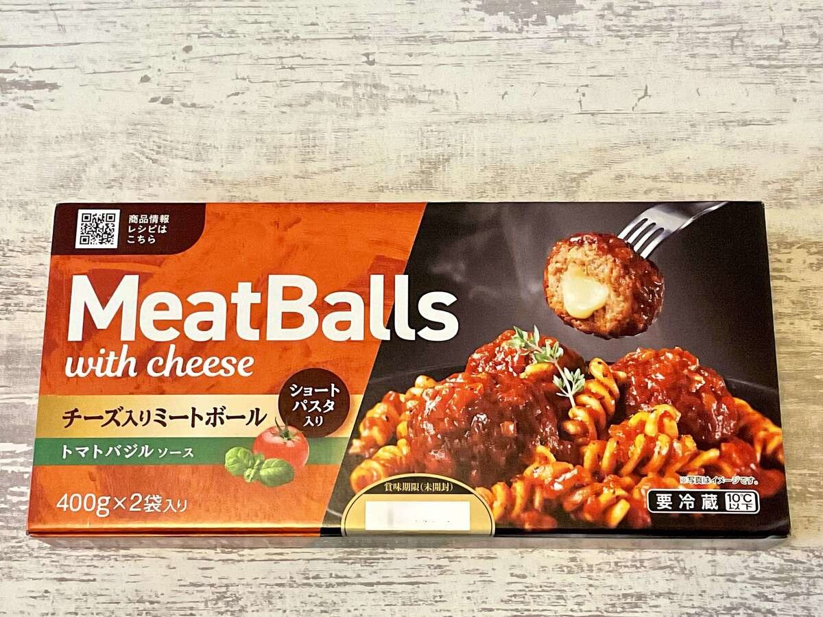 チーズ入りミートボール　ショートパスタ入り