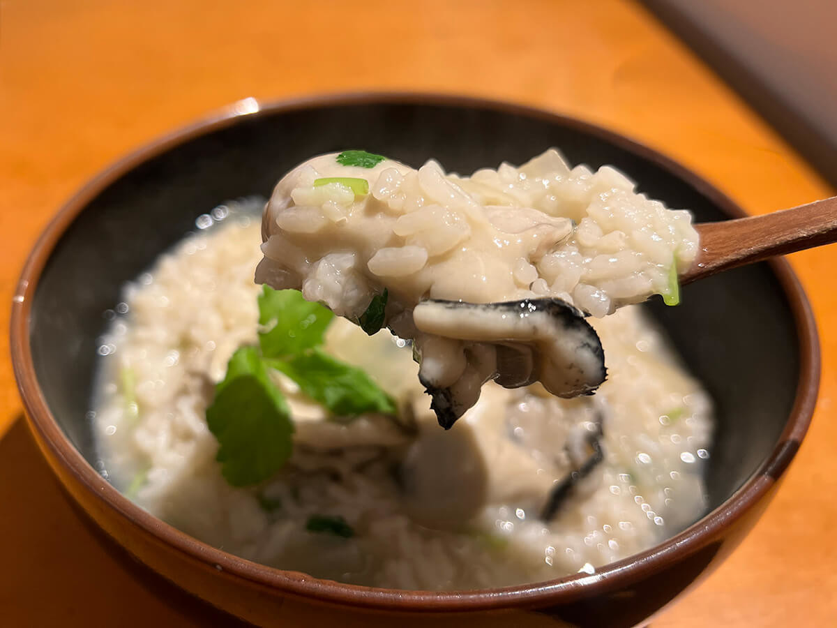 キッコーマン公式「かきと大根の雑炊」