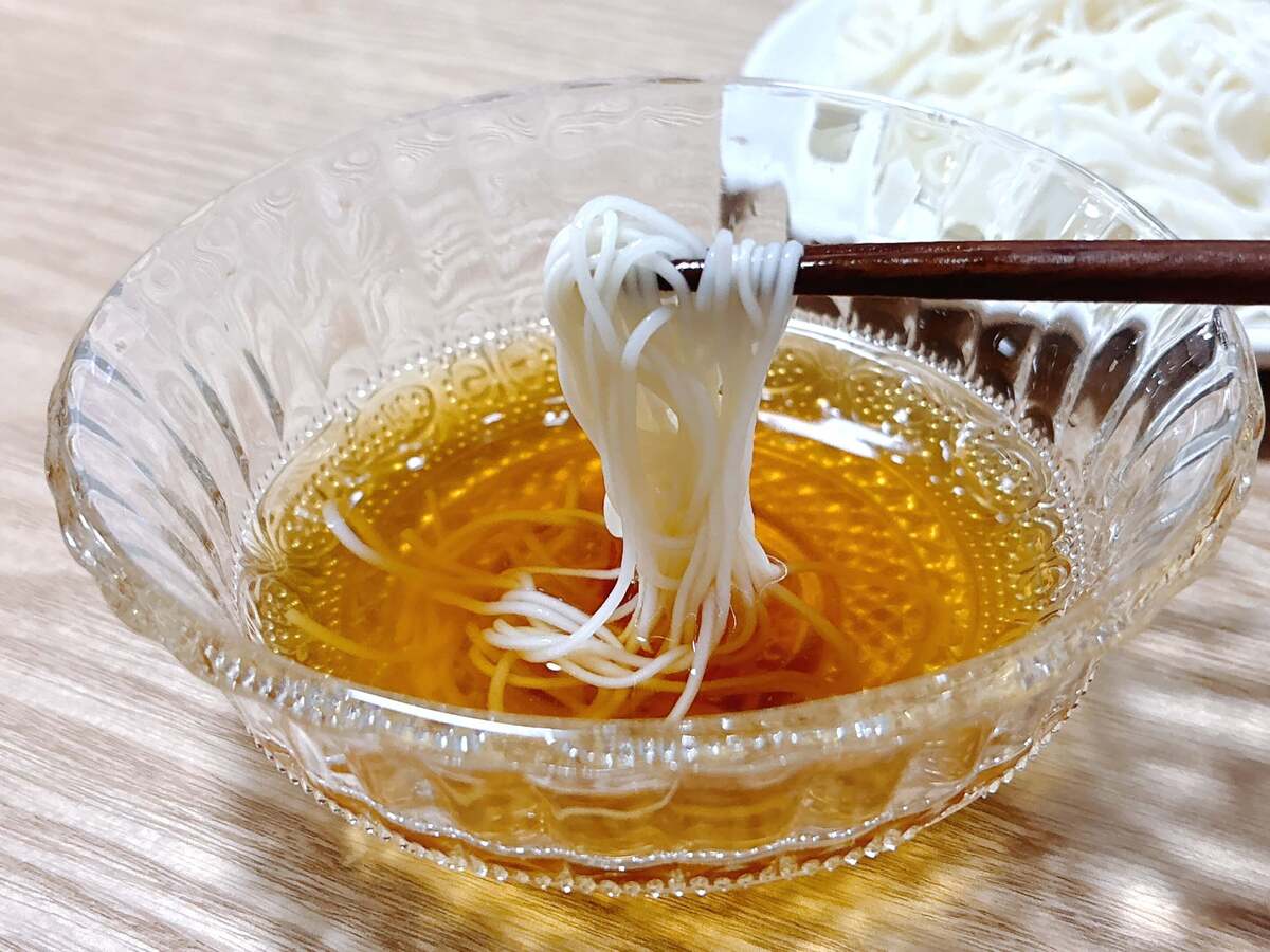 電子レンジ「茹でないそうめん」