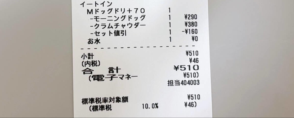 「モーニングドッグセット」