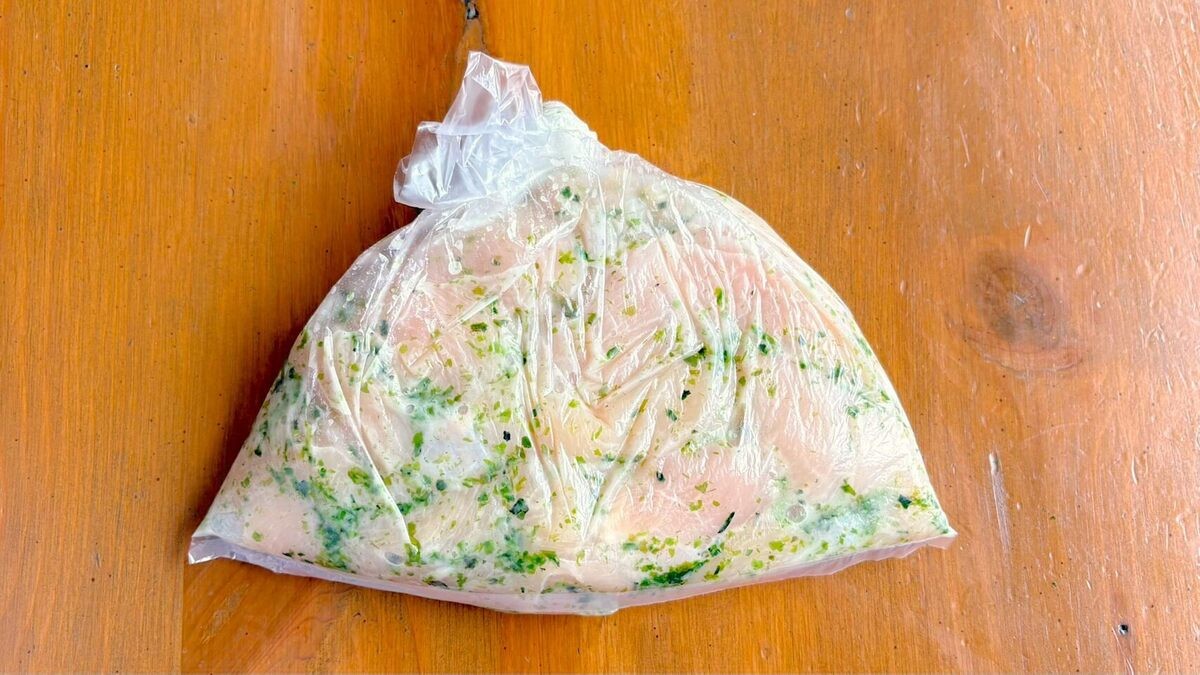 鶏胸のり塩バター焼き
