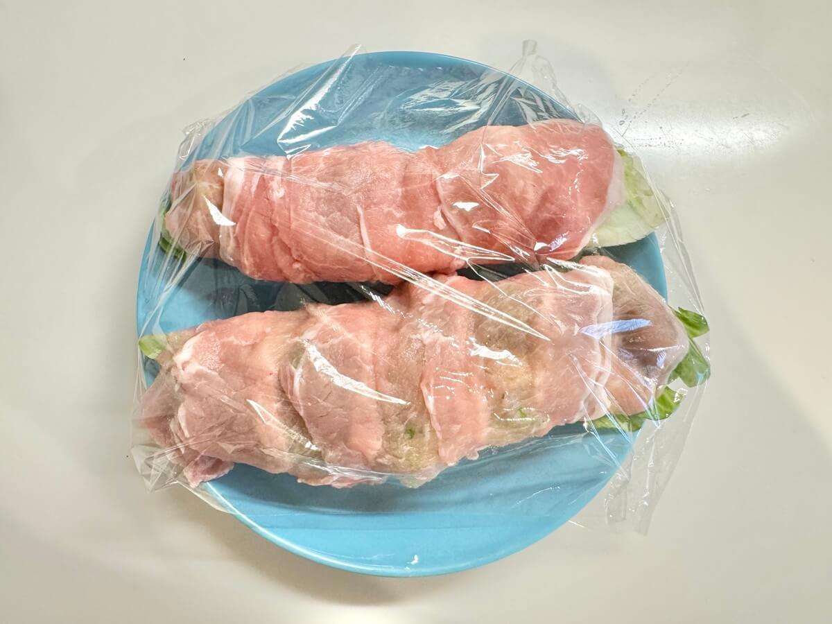 ミツカン公式レシピ「レタスのレンチン豚肉巻き やみつきだれ」