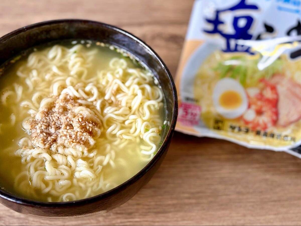 1分茹でサッポロ一番に挑戦