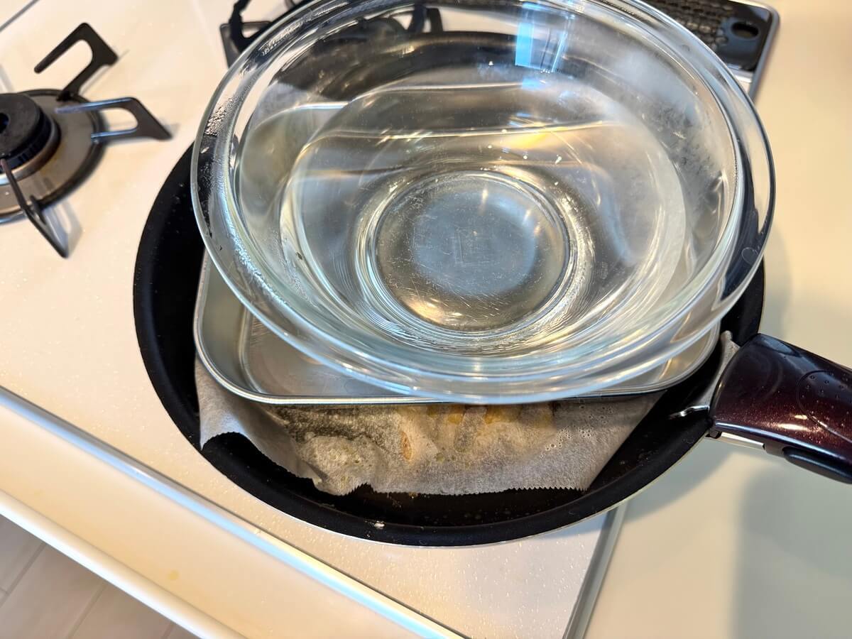 アキオさん「旨味凝縮!カリカリ舞茸のプレスステーキ」