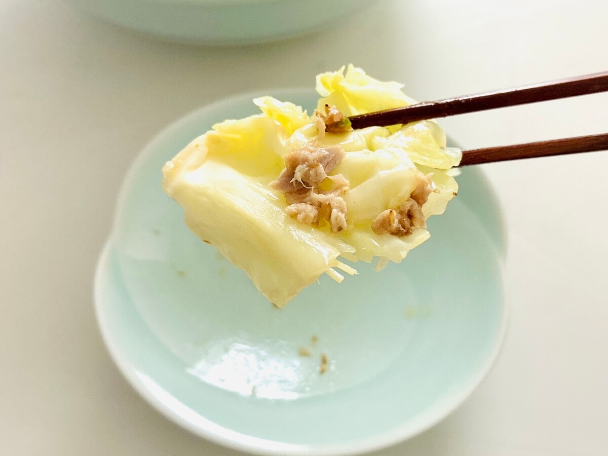 ミツカン公式「レンジで！無限キャベツ」のレシピ