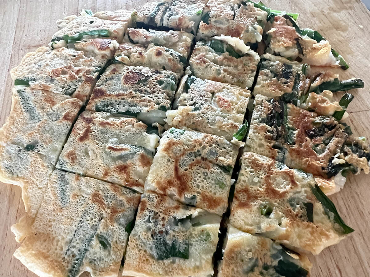 にらチヂミチーズもち明太入り