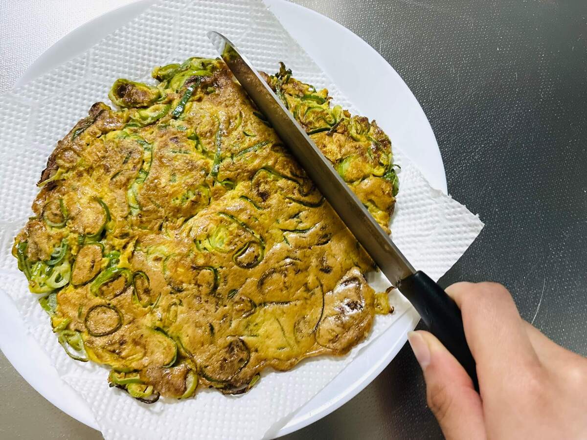 ねぎの青い部分のチヂミ風